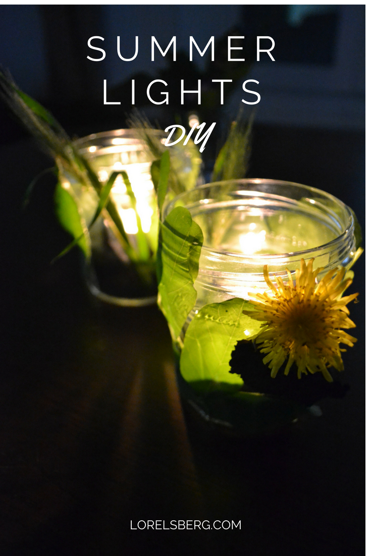 DIY - Nature Tea Lights made with local leaves and flowers. #diy #craft #nature