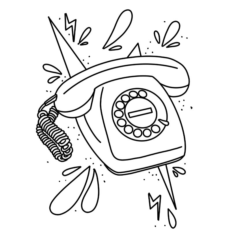 telephone coloring page