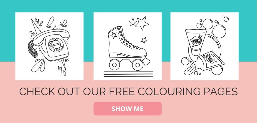 free retro colouring pages