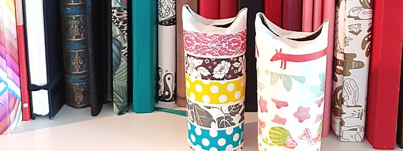 Washi Tape DIY Storage Toilet Paper Rolls. A step by step guide