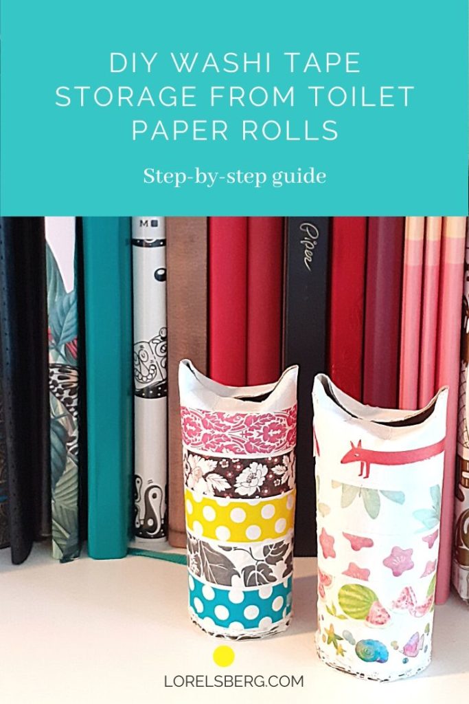 Washi Tape DIY Storage Toilet Paper Rolls. A step by step guide