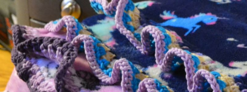 How to crochet edges around a fleece blanket