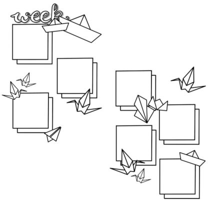 Planner Journal Printable - Origami Weekly 02